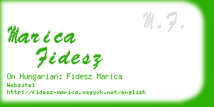 marica fidesz business card
